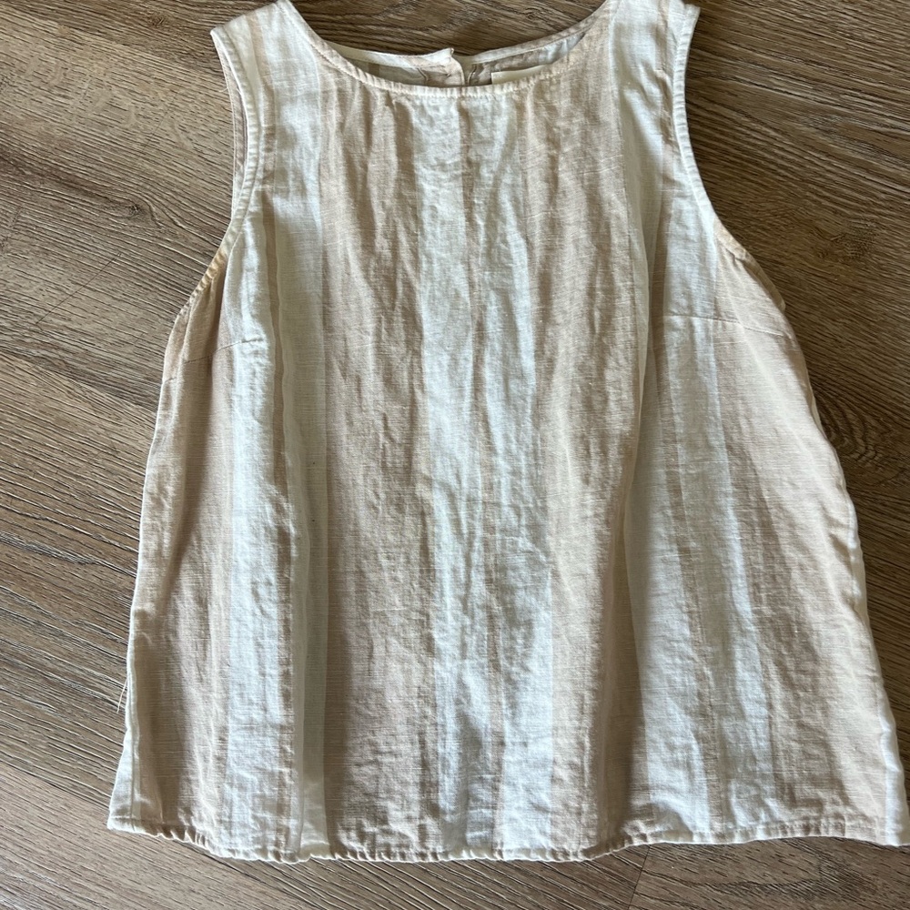 Elegant Cream Sleeveless Top